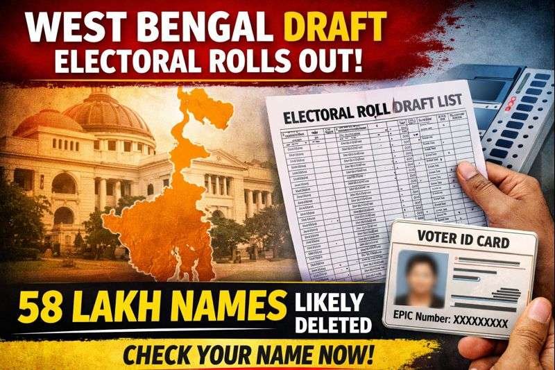 West Bengal Draft Electoral Rolls Published After SIR: 58 Lakh Names Likely Deleted Ahead of 2026 Polls