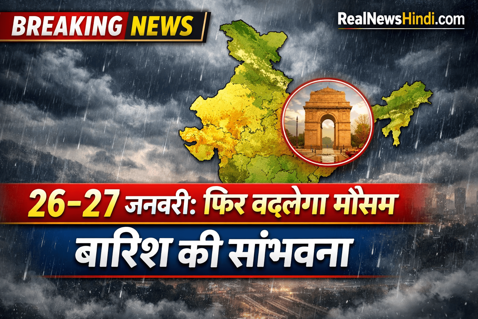 26 और 27 जनवरी को फिर बदल सकता है मौसम, कई राज्यों में बारिश की संभावना, IMD का मौसम अपडेट और चेतावनी