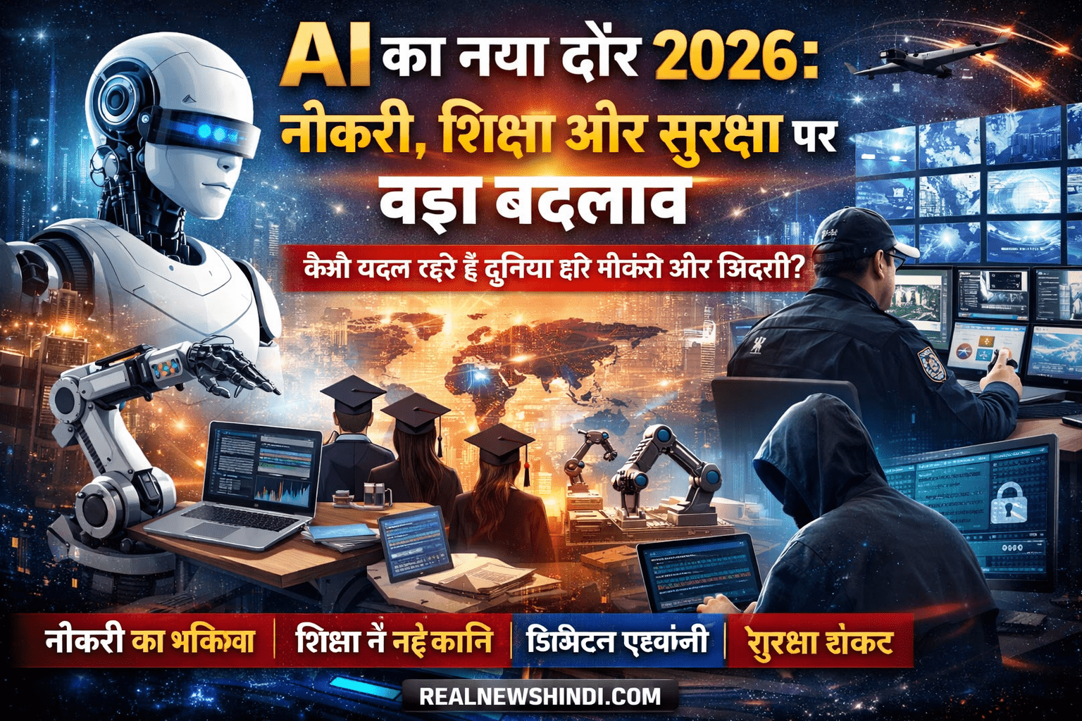 AI Revolution 2026: नौकरी, शिक्षा और सुरक्षा पर बड़ा असर