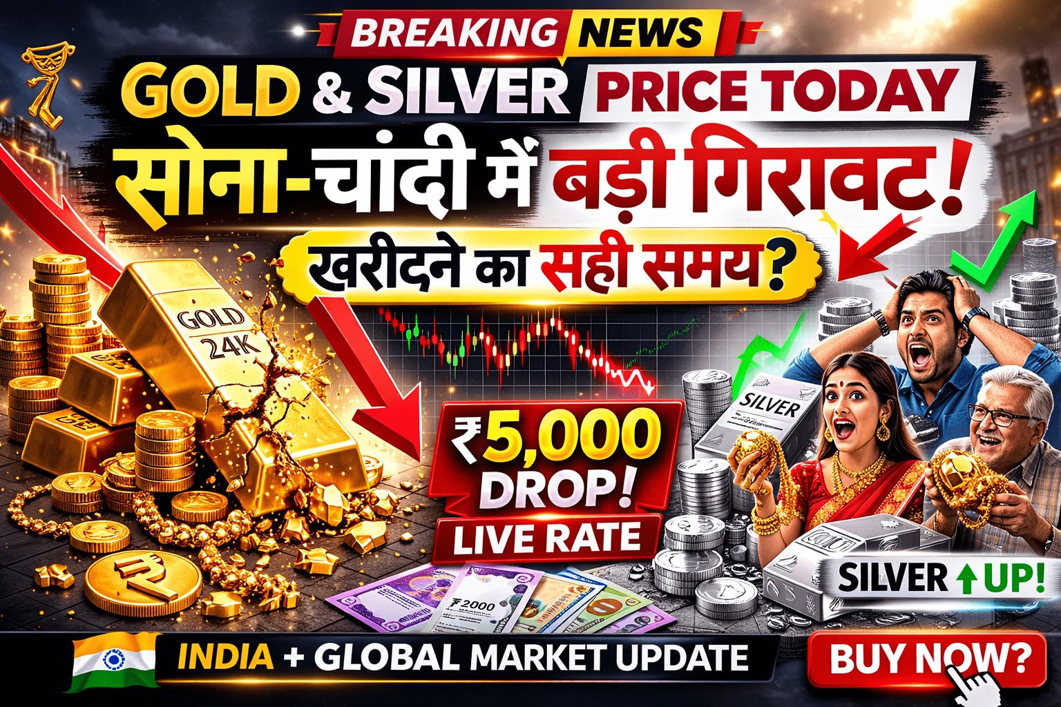 Gold Price today Crash: सोना सस्ता क्यों हुआ? जानिए वजह