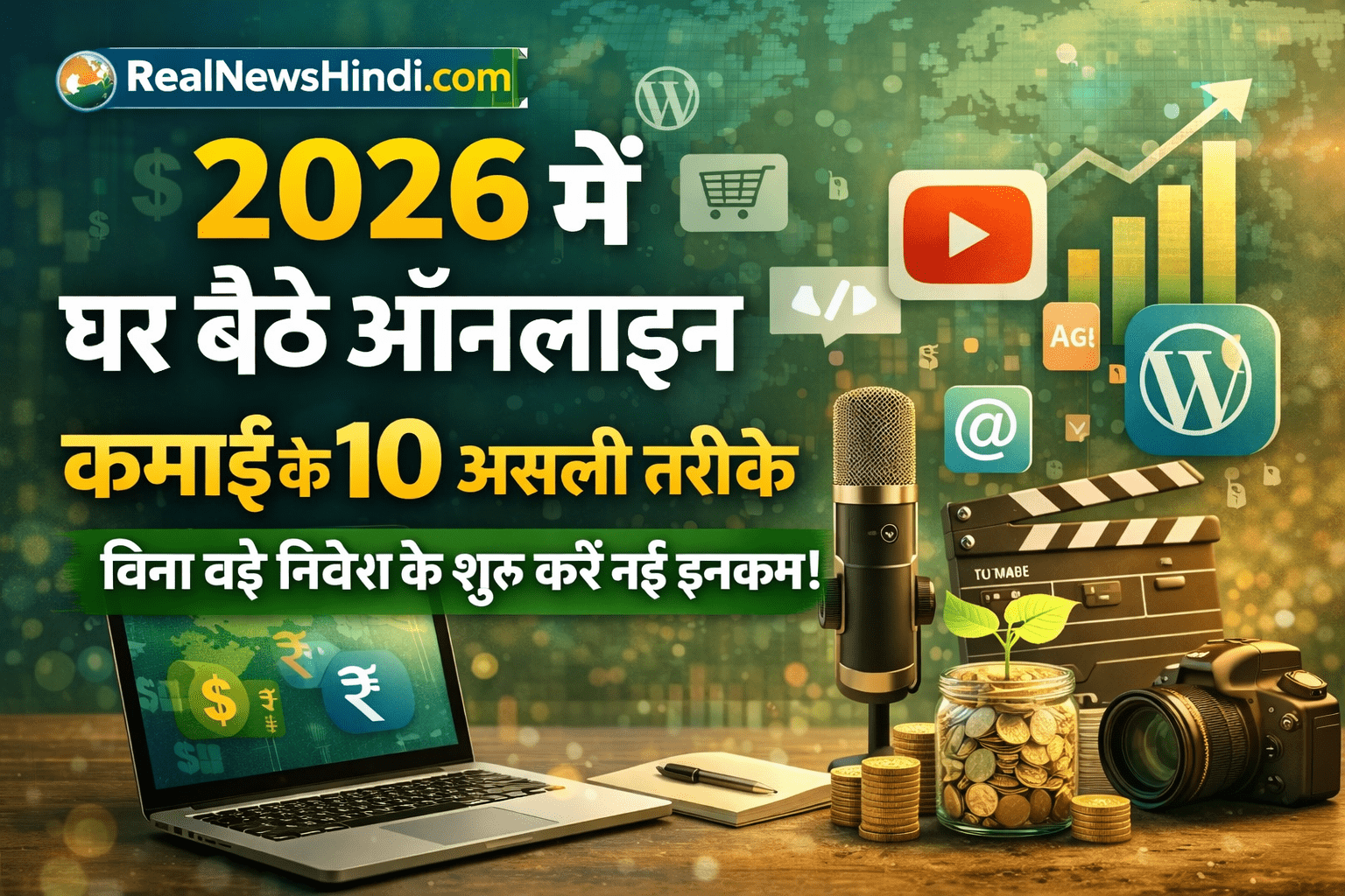 ऑनलाइन पैसे कैसे कमाएं 2026 में घर बैठे ऑनलाइन कमाई के 10 असली तरीके