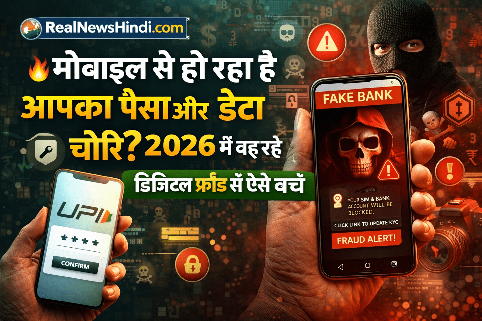 डिजिटल फ्रॉड 2026“मोबाइल से हो रहा है आपका पैसा और डेटा चोरी?” बढ़ रहे डिजिटल फ्रॉड से ऐसे बचें